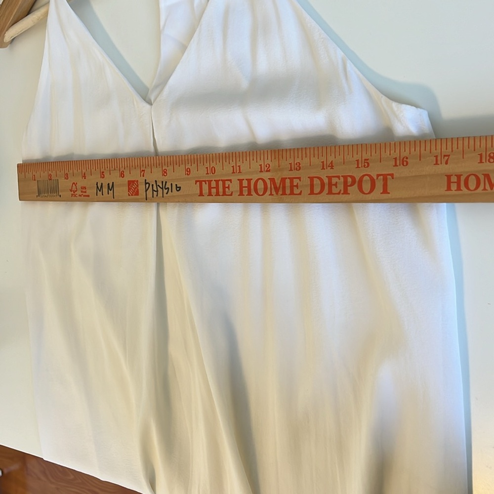 Alice + Olivia White fierra y back tank Silk Slip Dress Size Small - Picture 9 of 12